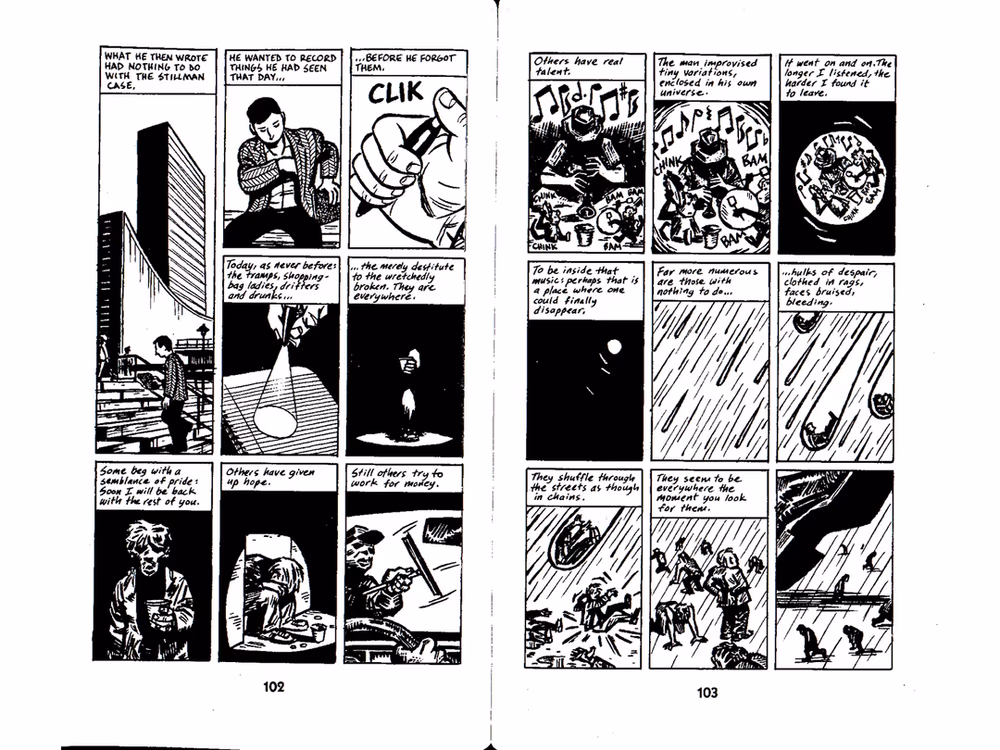 Parallel spread from Mazebook